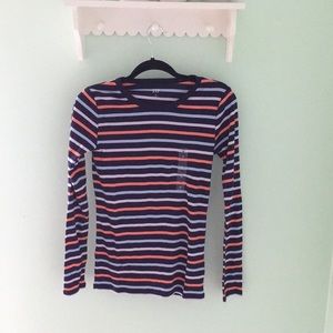 GAP Striped Long Sleeve T- Shirt, Size Medium.